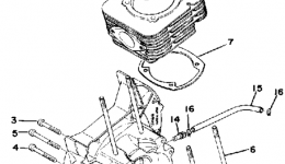 Crankcase - Cylinder для снегохода YAMAHA ET250B1978 г. 
