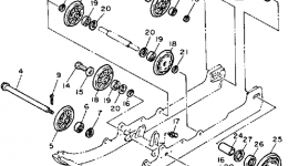 Track Suspension 1 for снегохода YAMAHA EXCITER DELUXE (ELEC START) (EX570EN)1989 year 
