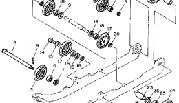 Track Suspension 1 for снегохода YAMAHA EXCITER DELUXE (ELEC START) (EX570EM)1988 year 