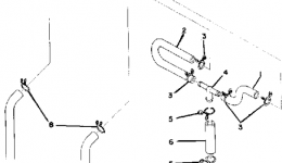 Трубки, патрубки, шланги для снегохода YAMAHA GP433SR1972 г. 