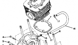 Crankcase - Cylinder for снегохода YAMAHA GS300A1977 year 