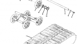 Track - Suspension Wheel for снегохода YAMAHA GP292F1974 year 