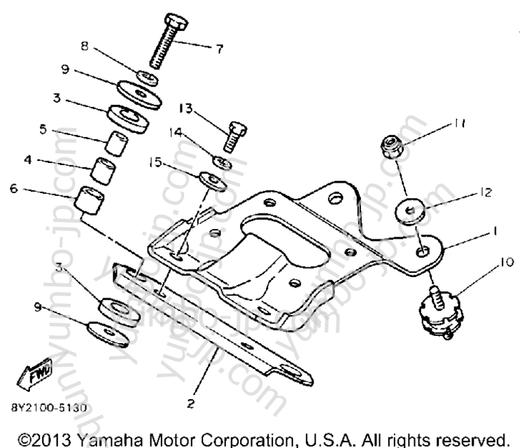 Engine Bracket for snowmobiles YAMAHA ET340TL 1987 year