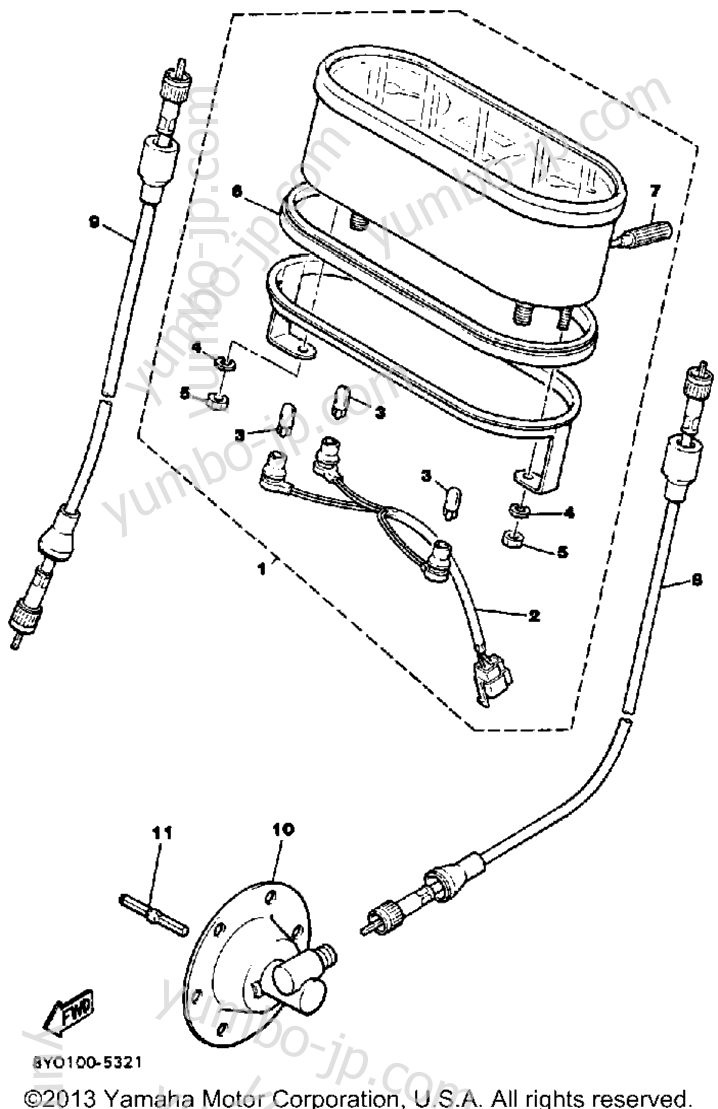 Измерительные приборы для снегоходов YAMAHA PHAZER (PZ480M) 1988 г.