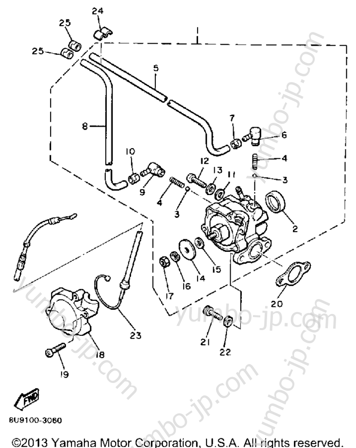 OIL PUMP for snowmobiles YAMAHA VMX540G 1983 year