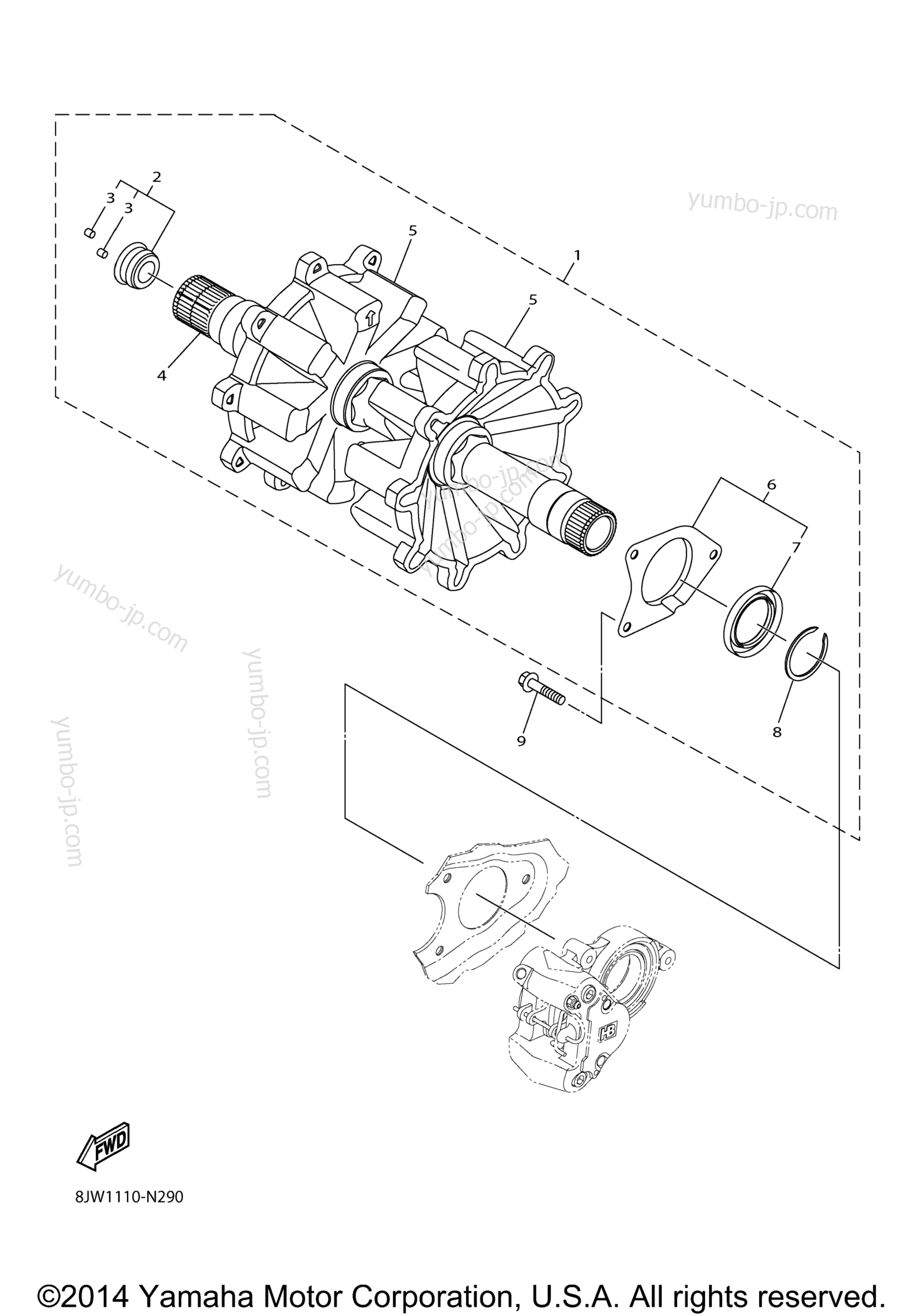 Track Drive 1 для снегоходов YAMAHA SRVIPER L TX SE 1.25 (SR10LSFO) 2015 г.