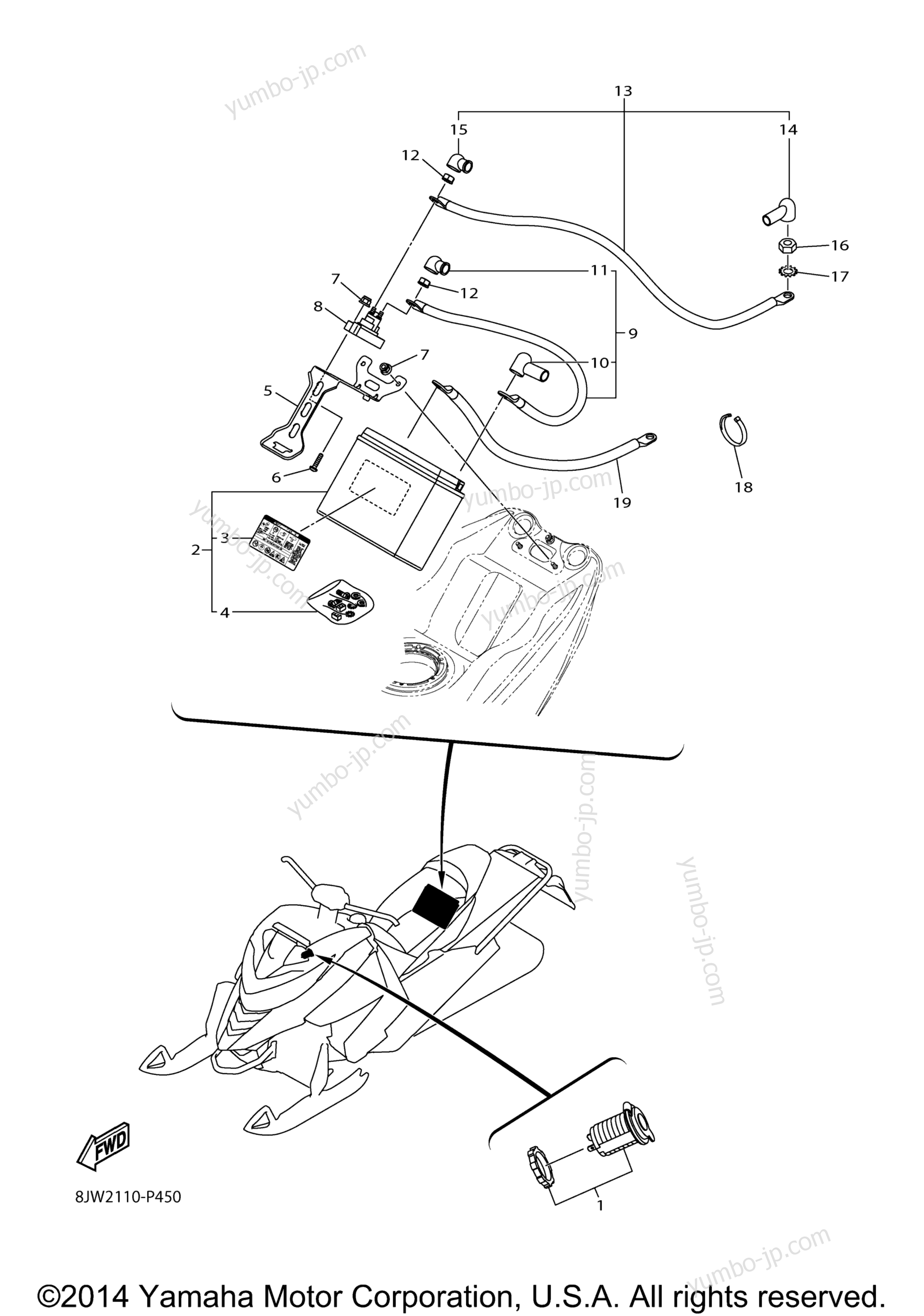 Electrical 2 для снегоходов YAMAHA SRVIPER L TX SE (SR10LSFL) 2015 г.