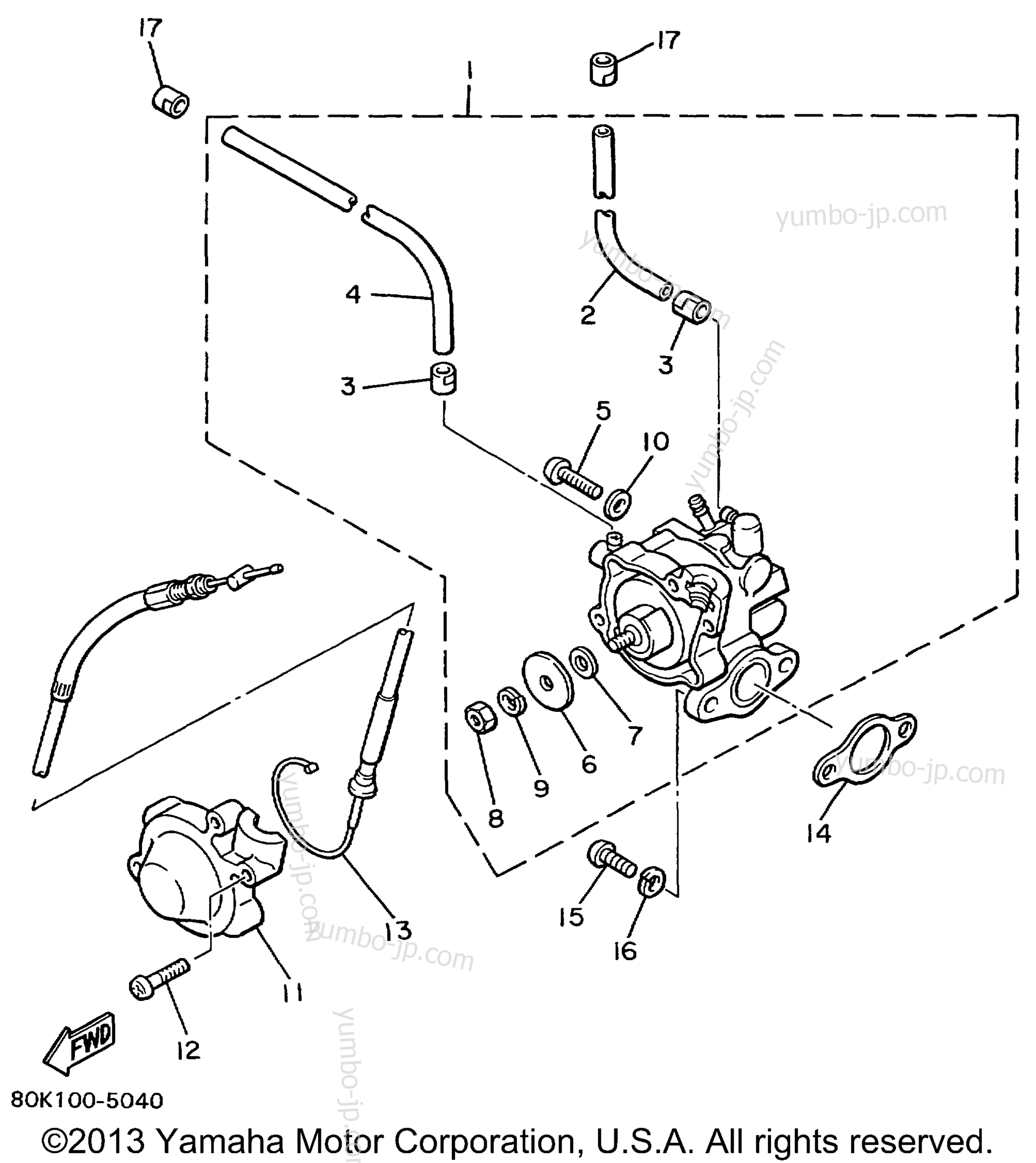 OIL PUMP for snowmobiles YAMAHA PHAZER SS (PZ480B) 1998 year