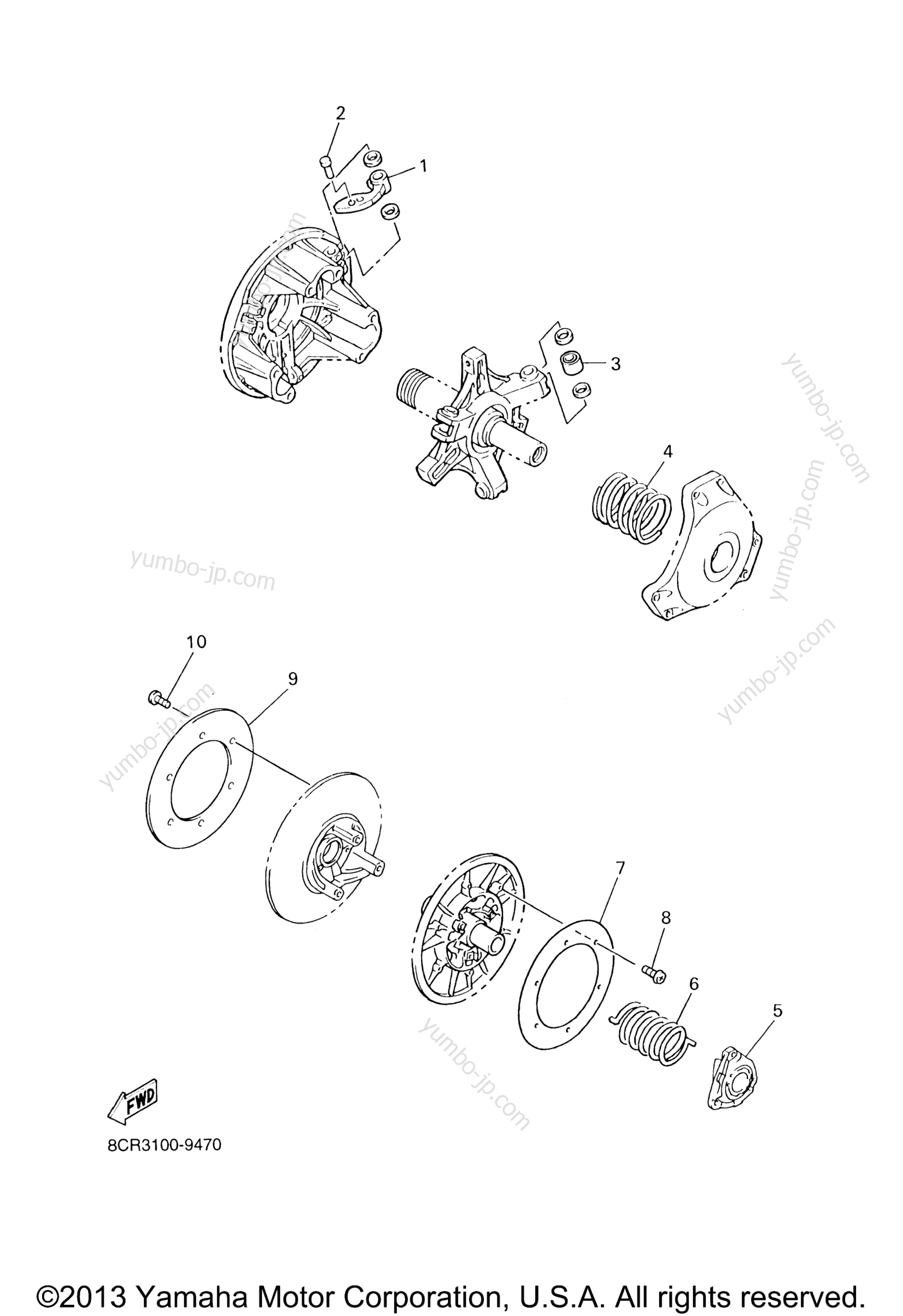 Alternate Drive Setting 1 для снегоходов YAMAHA RS VENTURE (RST90ZS) 2010 г.