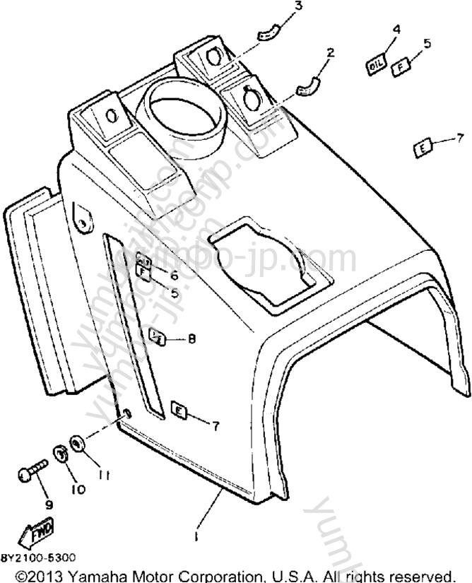 INSTRUMENT PANEL для снегоходов YAMAHA ENTICER 340 (ET340K) 1986 г.