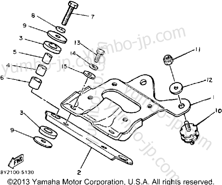 Engine Bracket для снегоходов YAMAHA ENTICER 340 (ET340K) 1986 г.