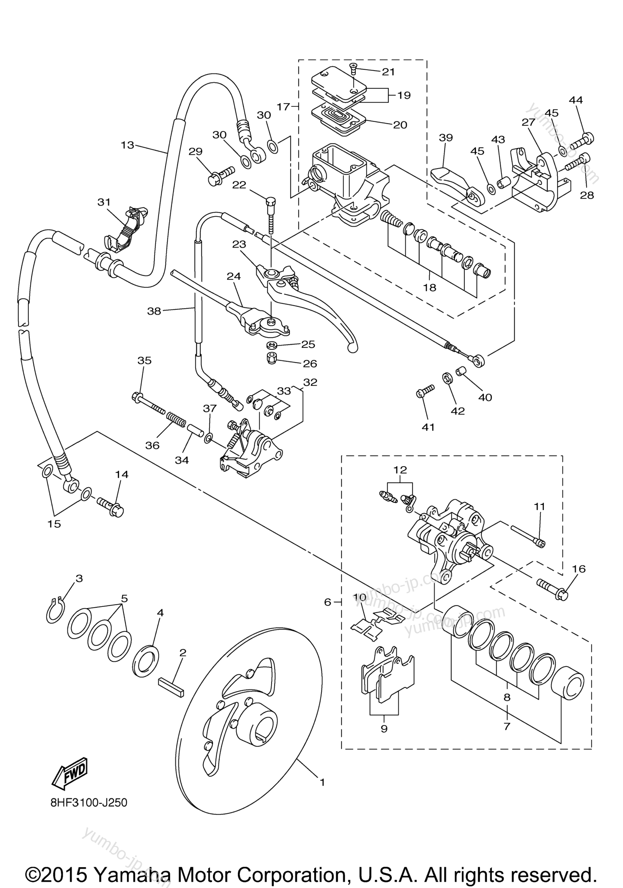 BRAKE for snowmobiles YAMAHA RS VENTURE TF (RST90PTFFB) 2015 year