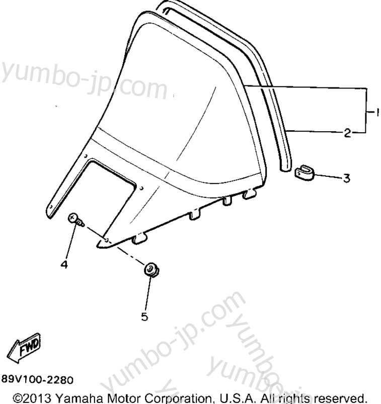 WINDSHIELD для снегоходов YAMAHA VENTURE XL (VT480U) 1994 г.