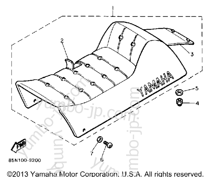 SEAT для снегоходов YAMAHA OVATION LE (ELEC START) (CS340EP) 1990 г.