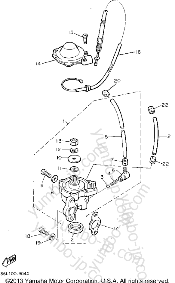 OIL PUMP for snowmobiles YAMAHA OVATION LE (CS340EU) 1994 year