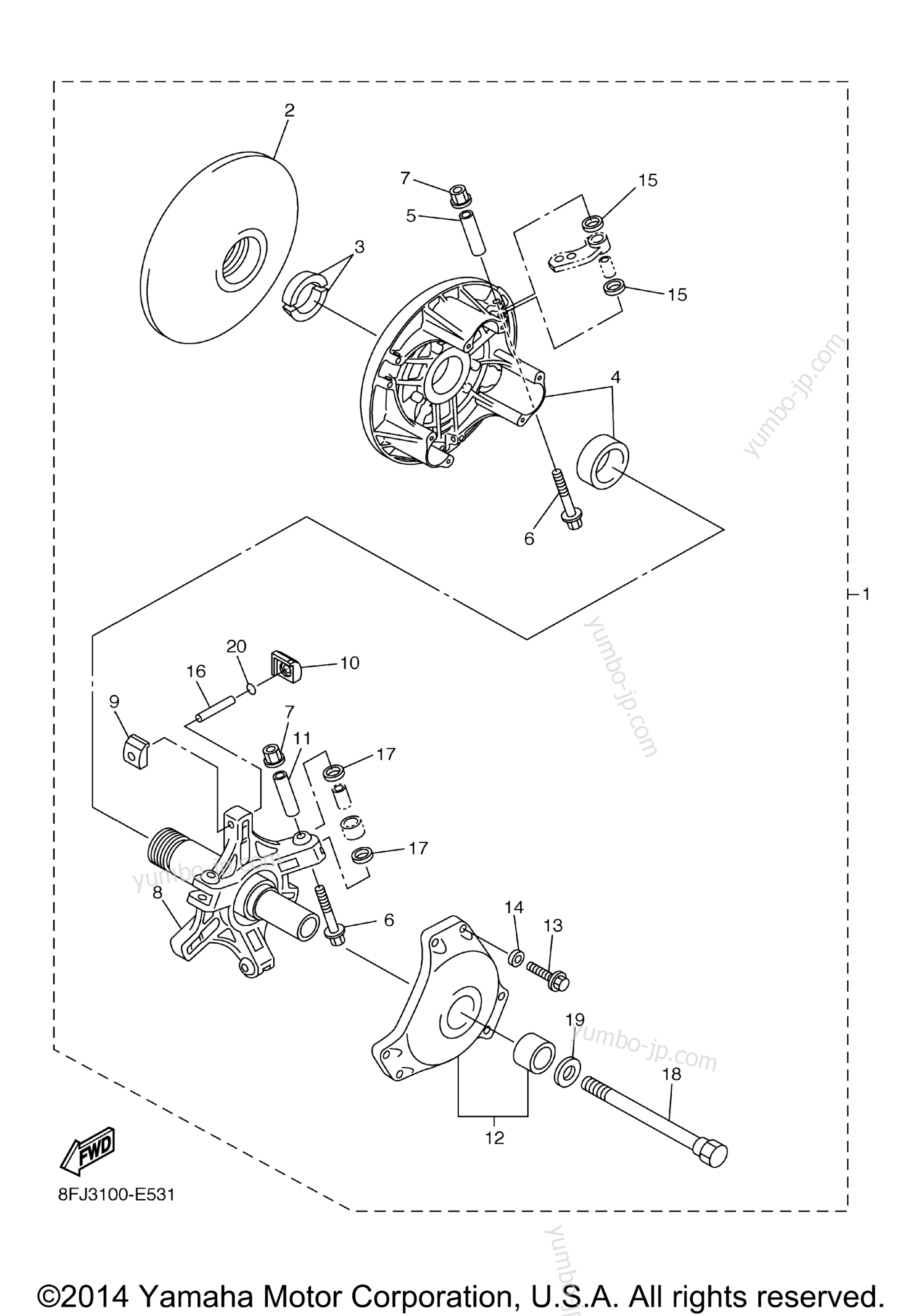 Alternate Rebuild Kit для снегоходов YAMAHA SRVIPER R TX LE (SR10RLFO) 2015 г.