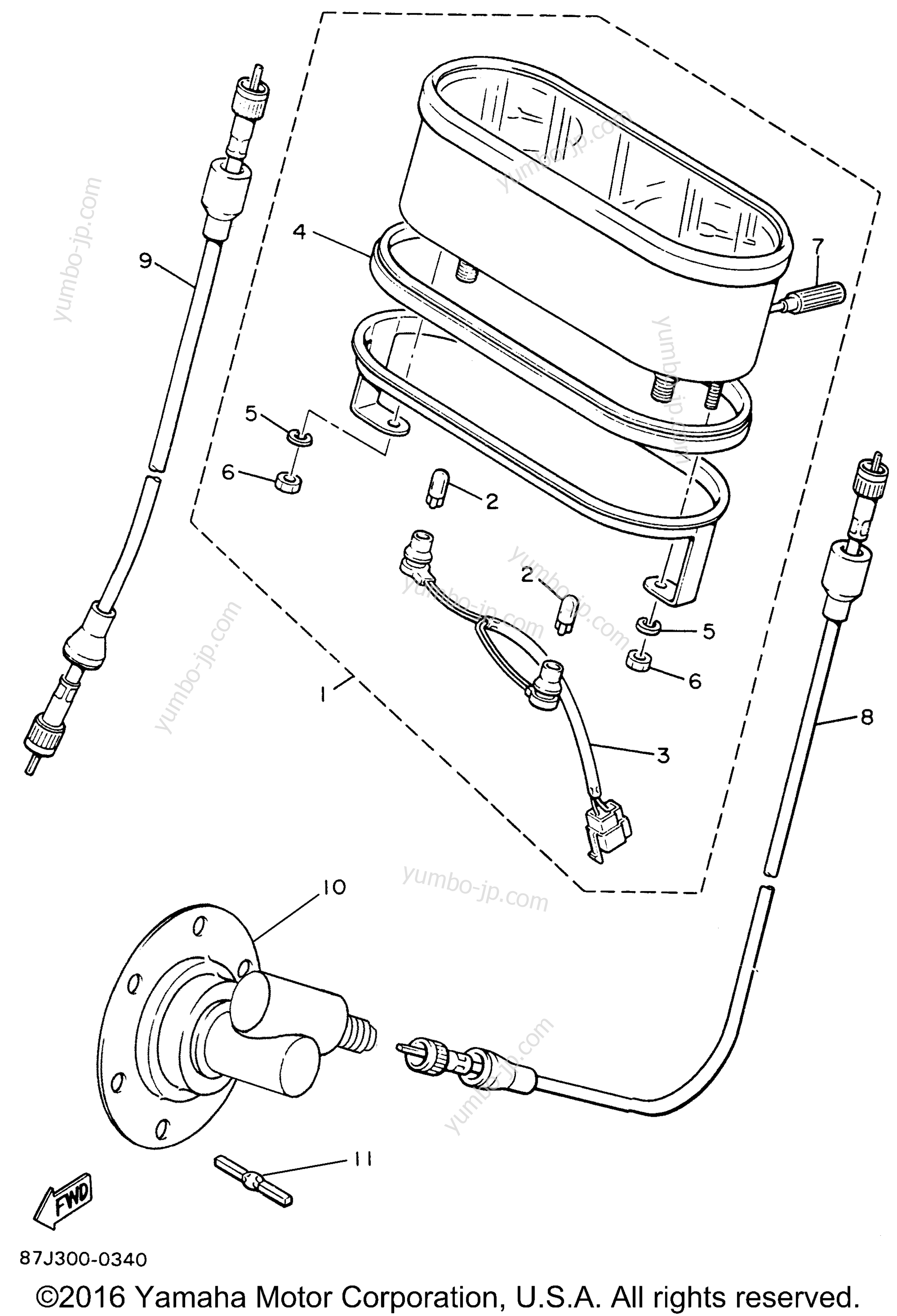 Измерительные приборы для снегоходов YAMAHA PHAZER MOUNTAIN LITE (PZ480STC) 1999 г.