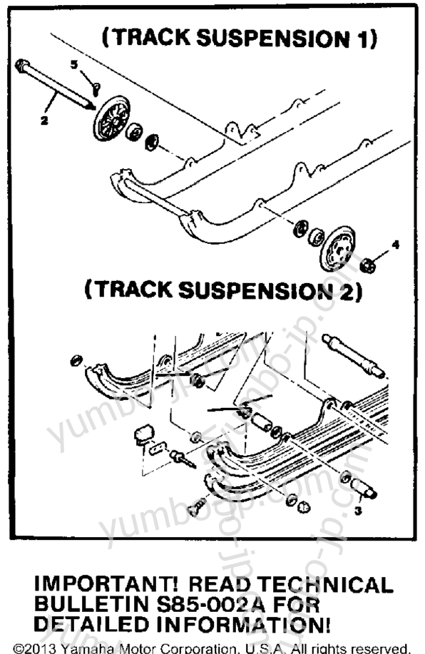 Shaft - 5 Suspension Improvement for snowmobiles YAMAHA PHAZER SE (ELEC START) (PZ480SEH) 1984 year