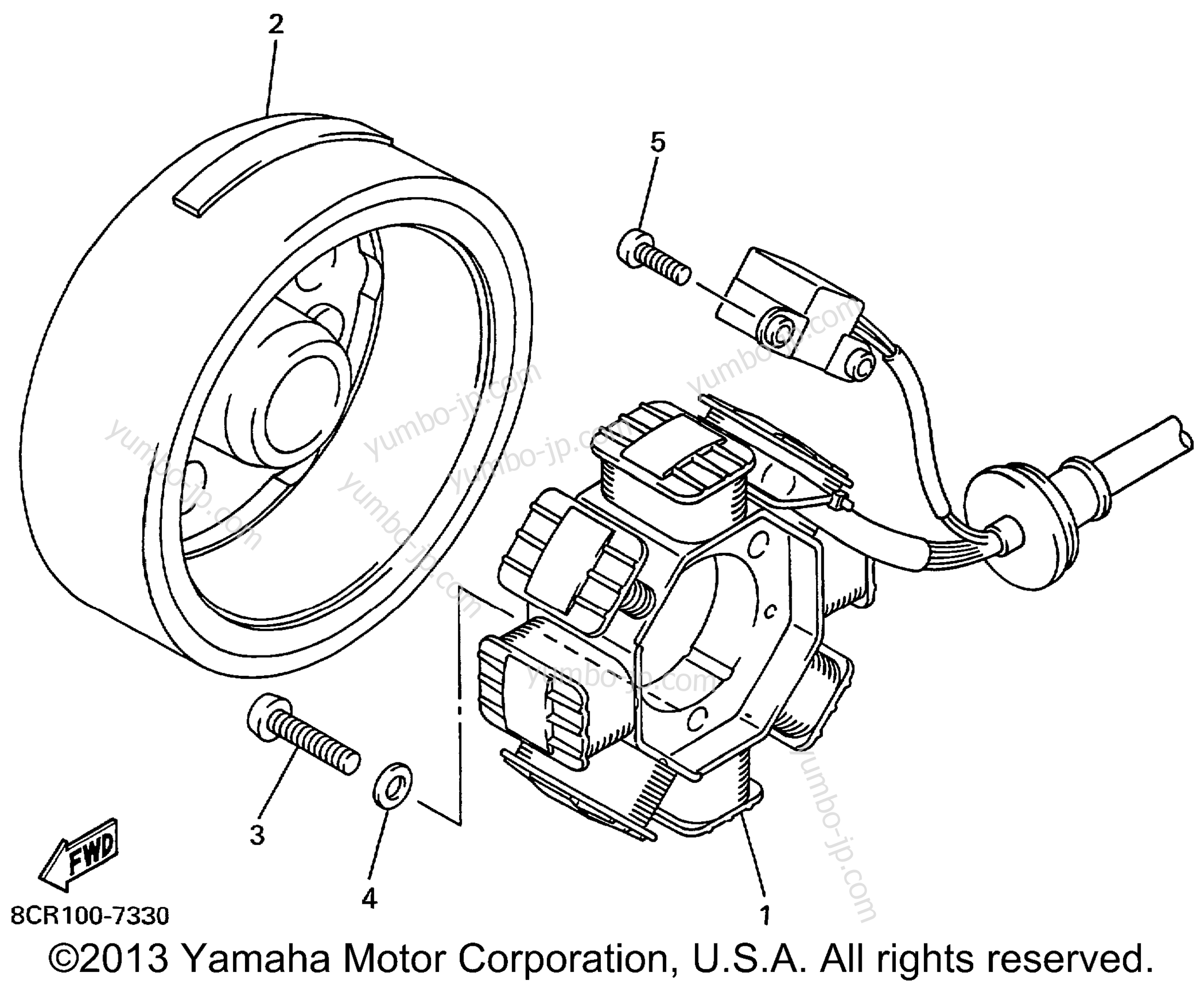 GENERATOR for snowmobiles YAMAHA VMAX 500 SX (VX500SXBC) 1999 year