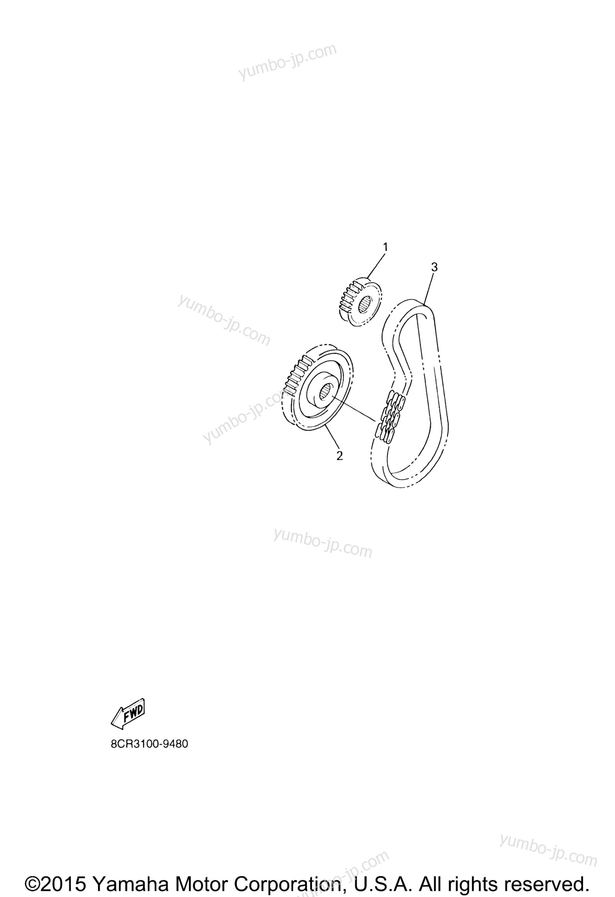 Alternate Drive Setting 2 для снегоходов YAMAHA SRVIPER M TX 153 SE (SR10M53SFR) 2015 г.