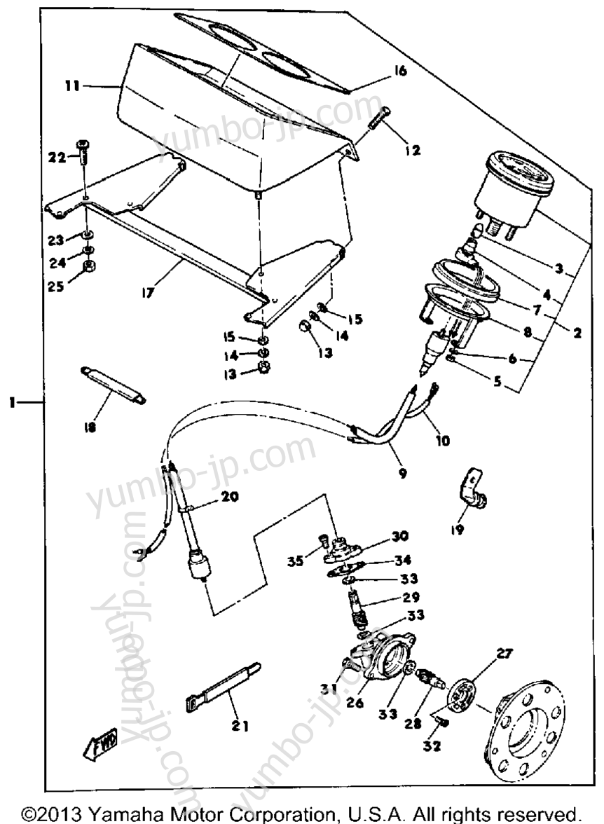 Speedometer Kit (Alternate Part) for snowmobiles YAMAHA ET300E 1981 year