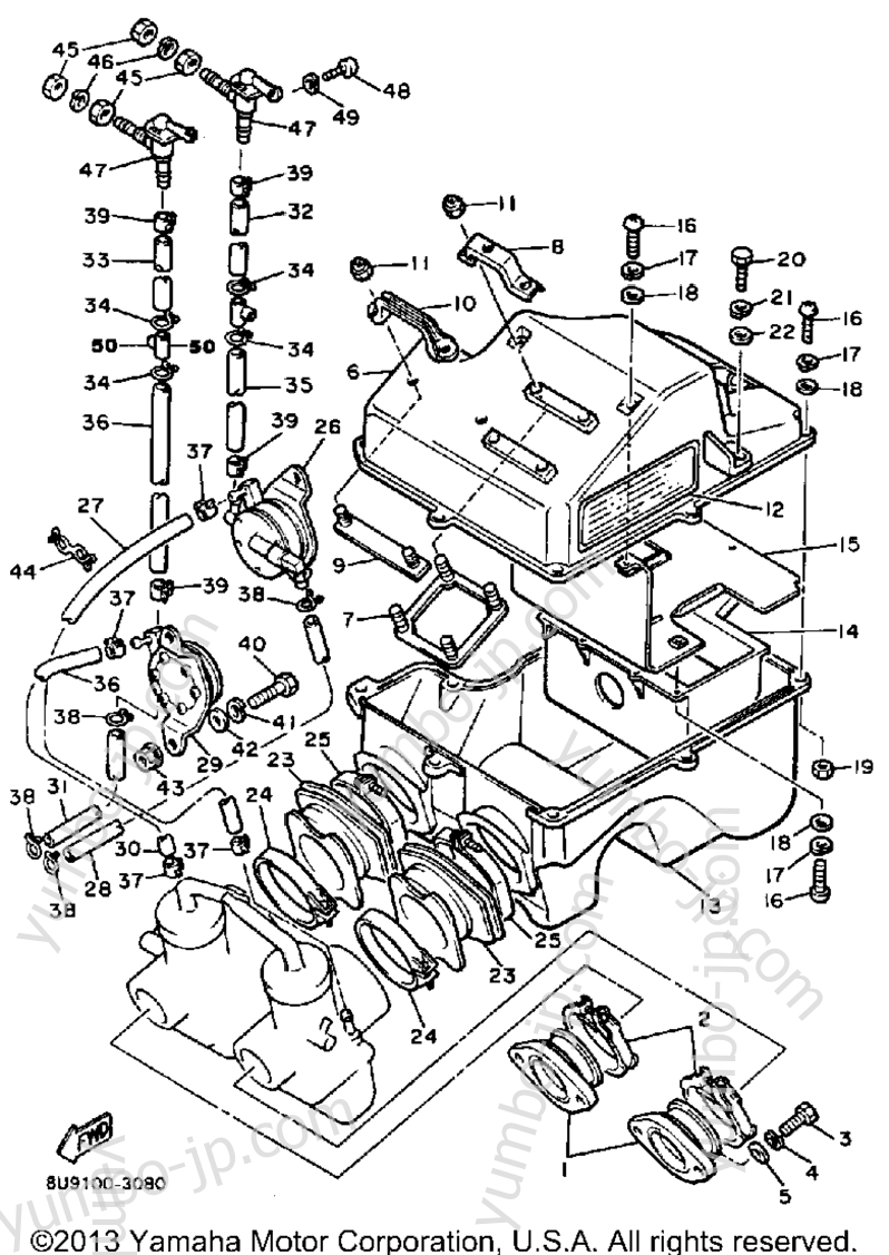 Intake for snowmobiles YAMAHA VMX540G 1983 year