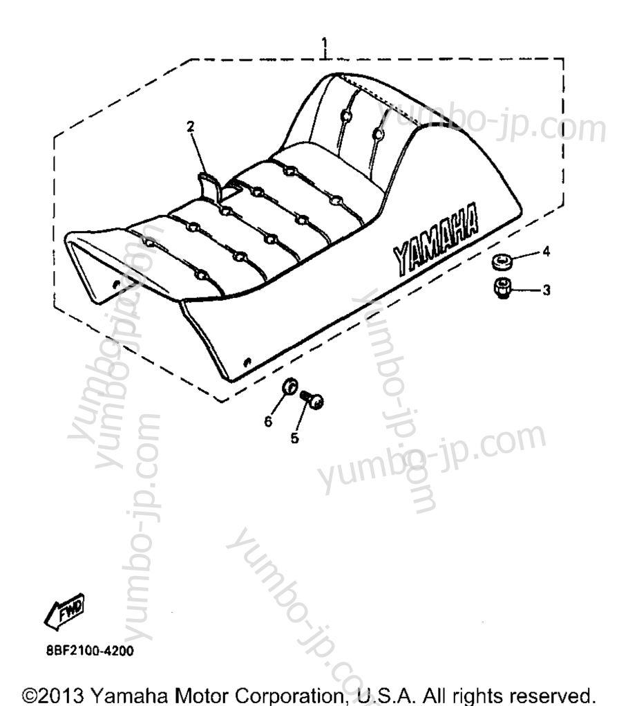 SEAT для снегоходов YAMAHA PHAZER SS (PZ480B) 1998 г.