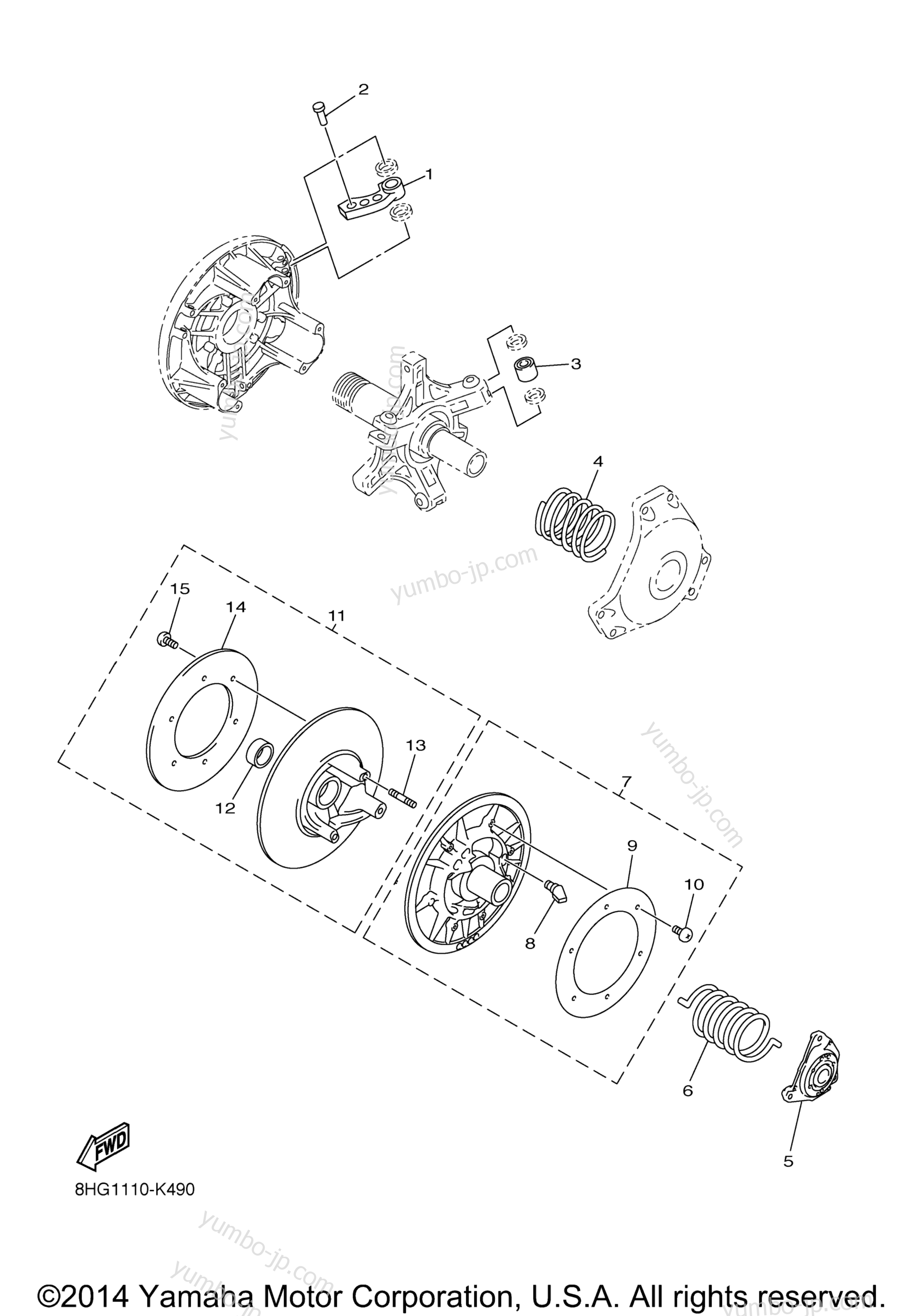 Alternate Drive Setting 1 для снегоходов YAMAHA SRVIPER X TX LE (SR10XLFO) 2015 г.