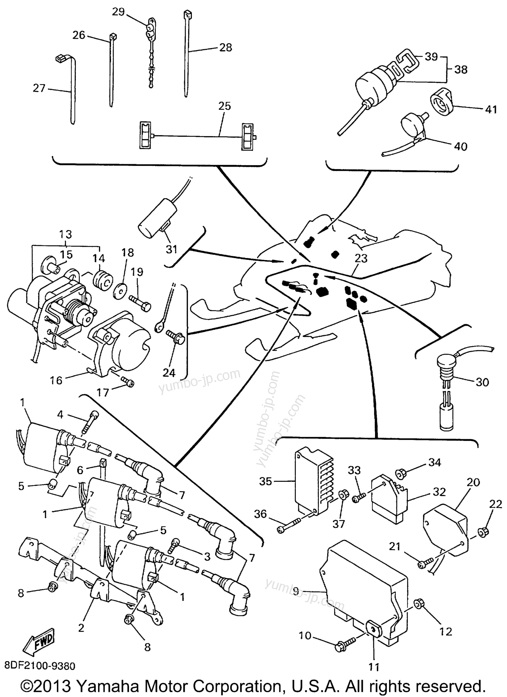 Electrical 1 for snowmobiles YAMAHA SRX600 (SRX600C) 1999 year