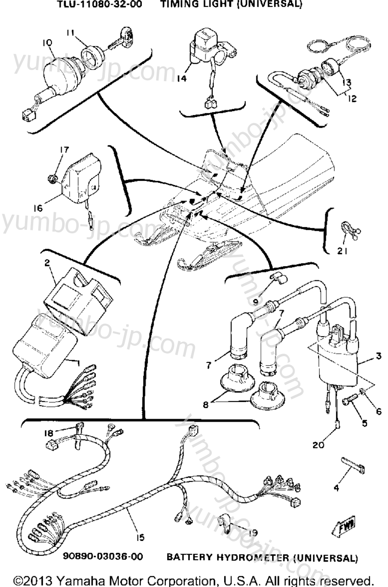 Electrical for snowmobiles YAMAHA ET340C 1979 year