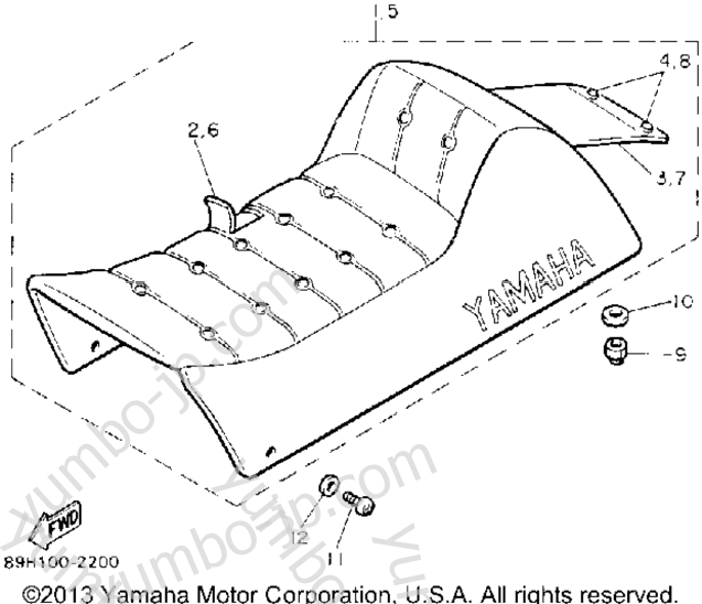 SEAT for snowmobiles YAMAHA PHAZER II LE (ELEC START) (PZ480ES) 1992 year