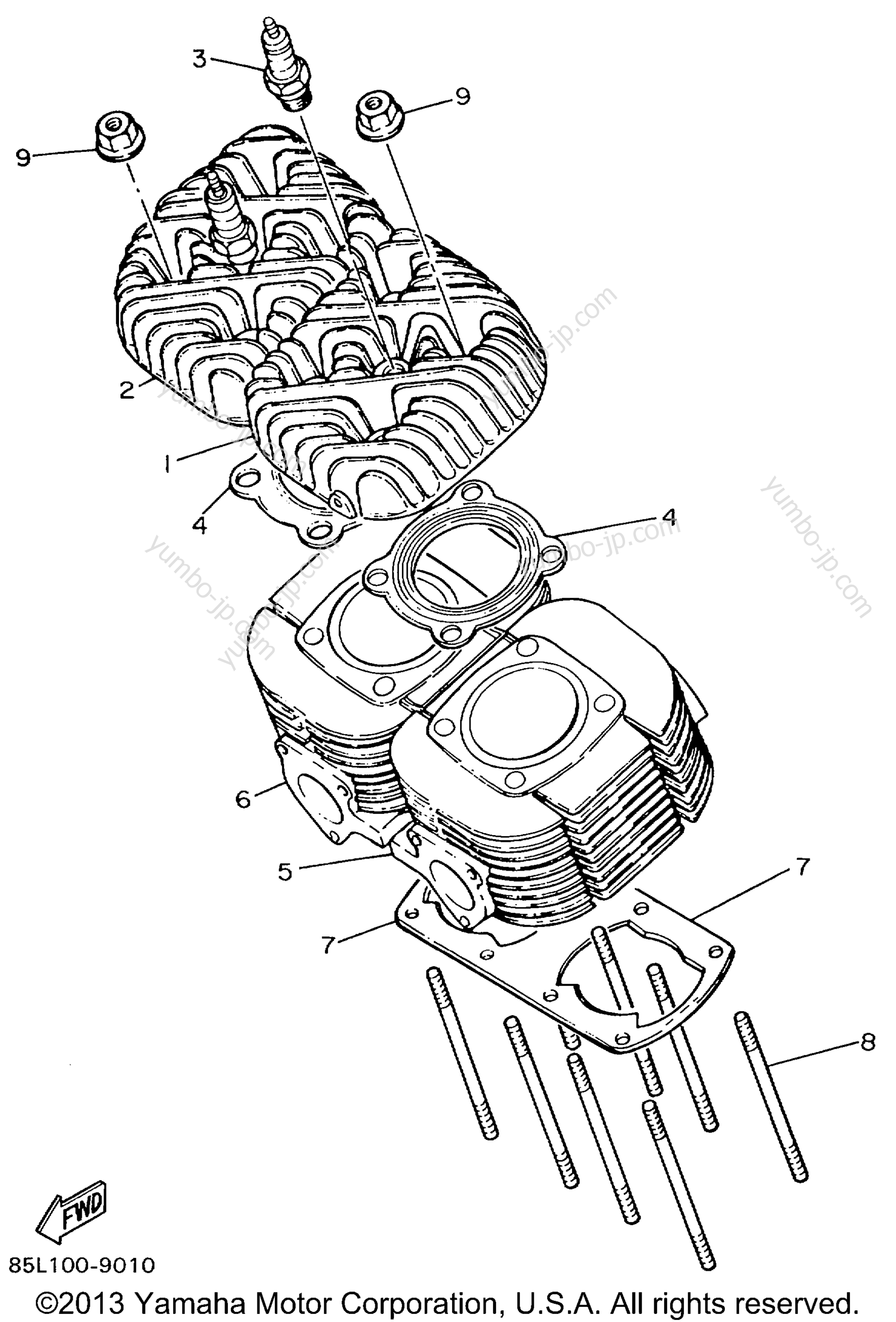 CYLINDER for snowmobiles YAMAHA OVATION LE (CS340EC) 1999 year