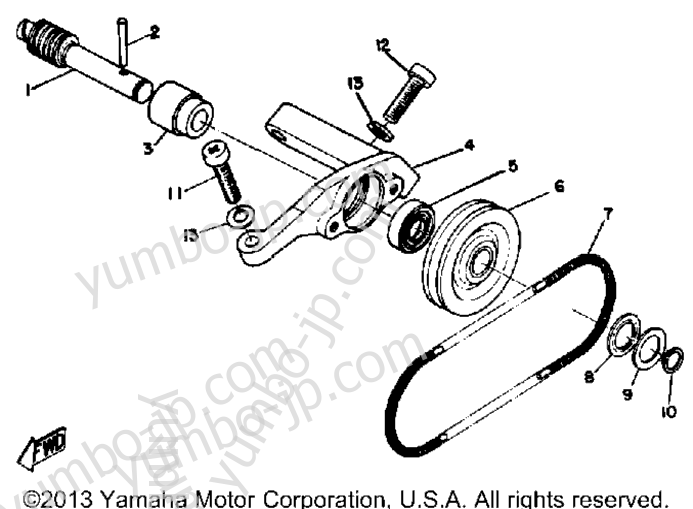 Pump Gear Unit for snowmobiles YAMAHA SW396 1970 year