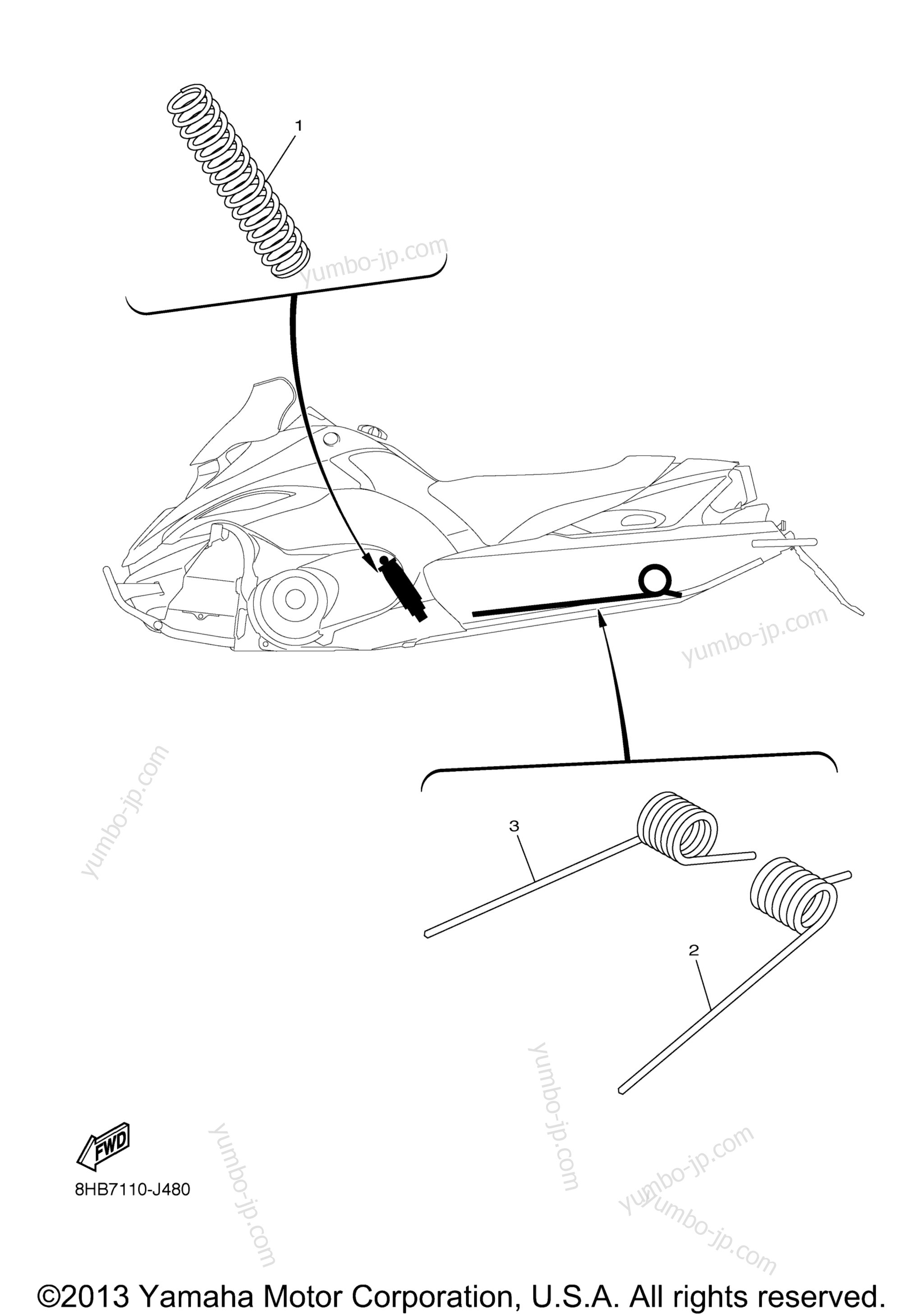 Alternate Rear Suspension for snowmobiles YAMAHA FX NYTRO RTX (FX10RTRZO) 2010 year