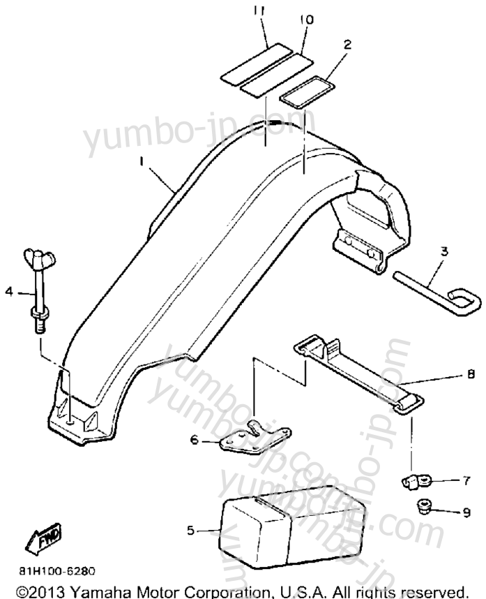 Gaurd - Luggage Box for snowmobiles YAMAHA PHAZER (PZ480M) 1988 year