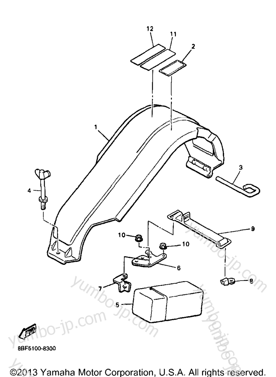 Guard Luggage Box for snowmobiles YAMAHA PHAZER SS (PZ480B) 1998 year