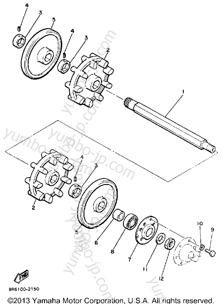 Track Drive 1 for snowmobiles YAMAHA VMX540G 1983 year