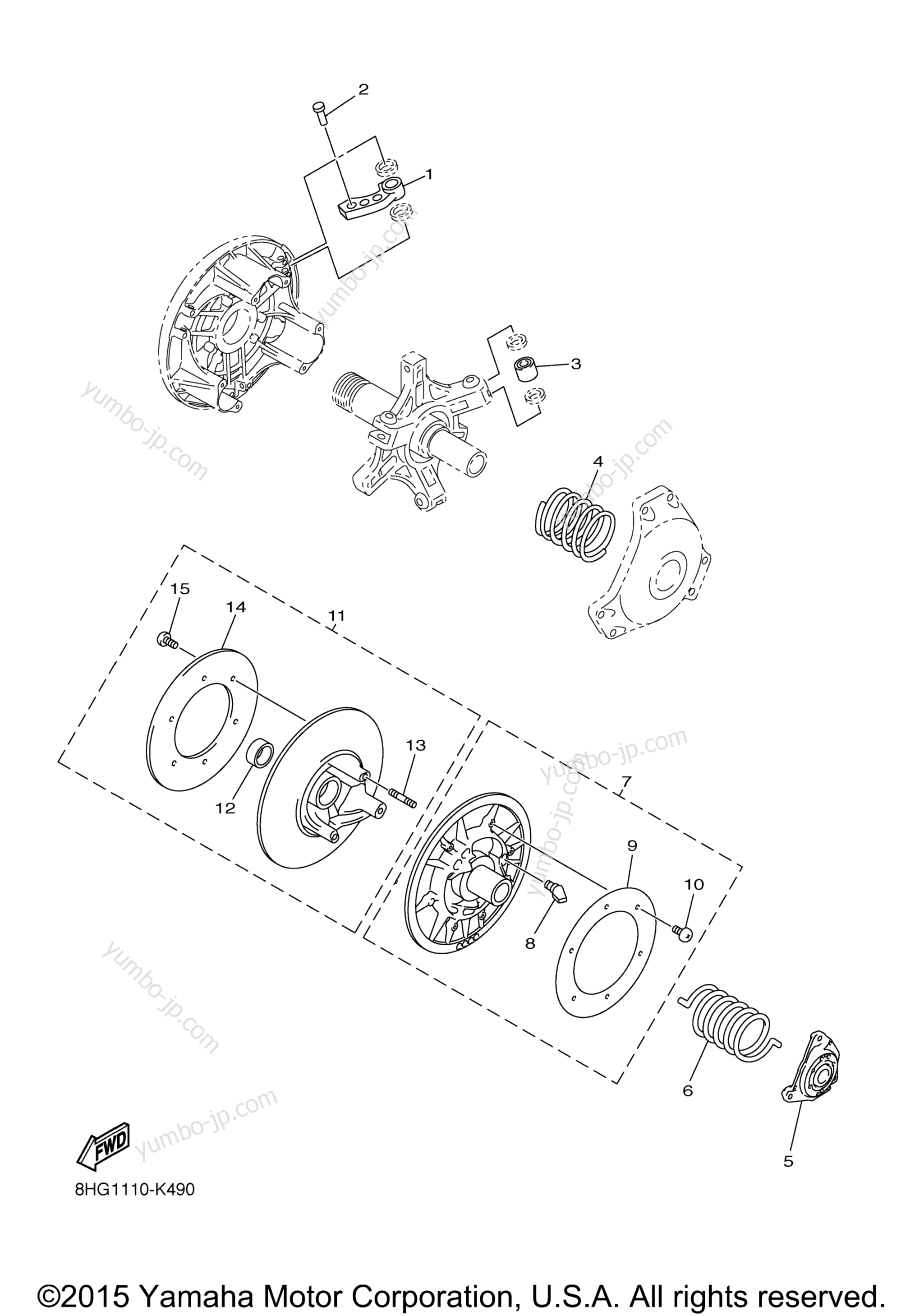 Alternate Drive Setting 1 для снегоходов YAMAHA RS VENTURE TF (RST90PTFFB) 2015 г.