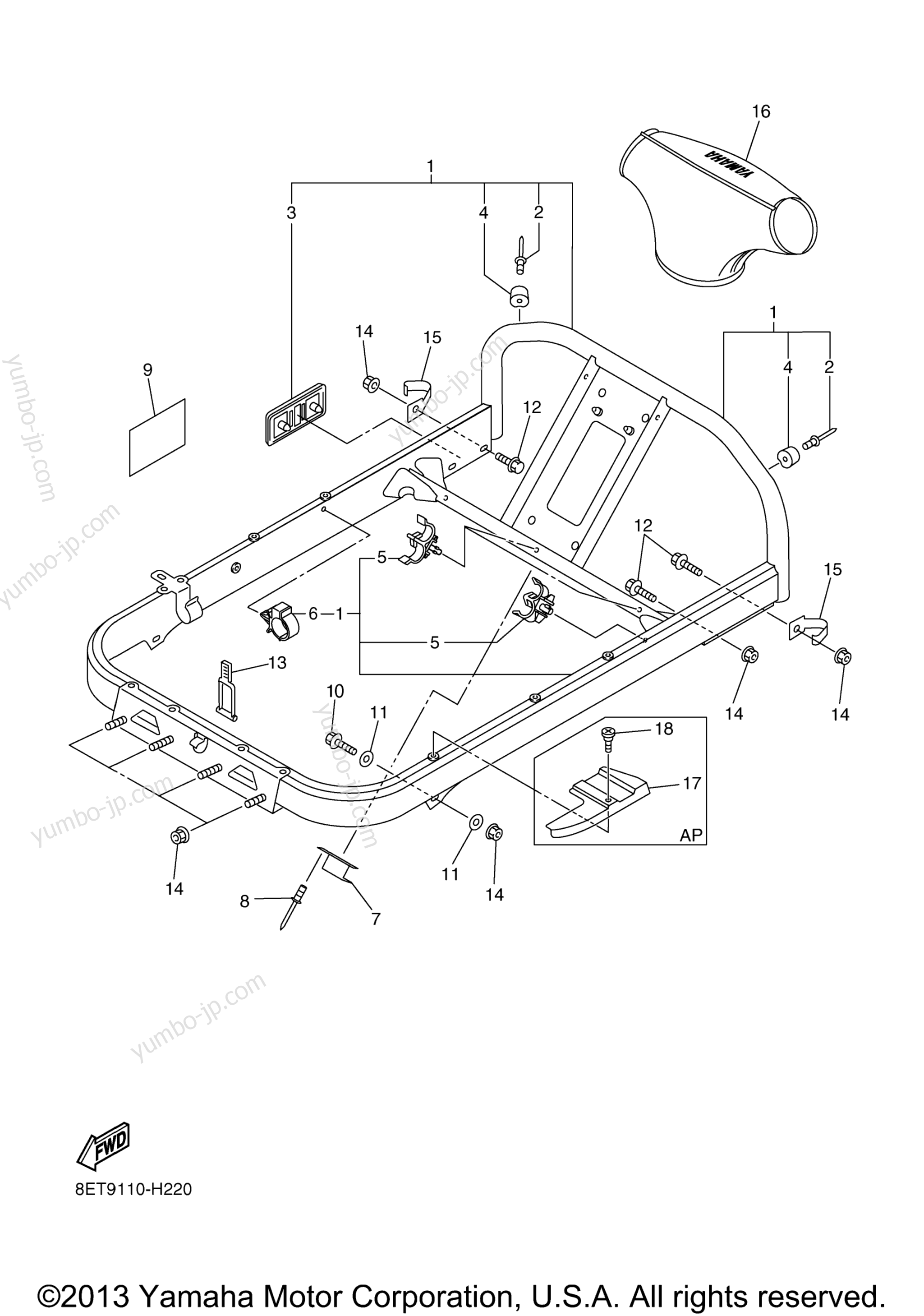 Steering Gate для снегоходов YAMAHA RS VENTURE (RST90YS) 2009 г.