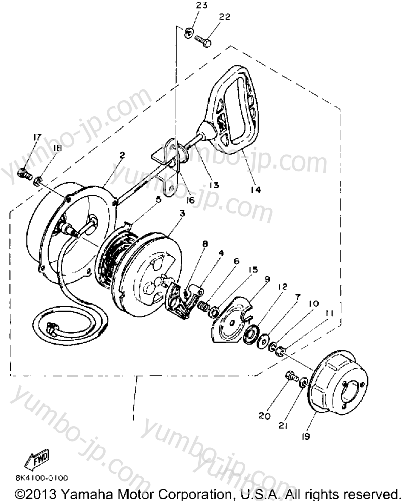 STARTER для снегоходов YAMAHA SRV (SR540L) 1987 г.