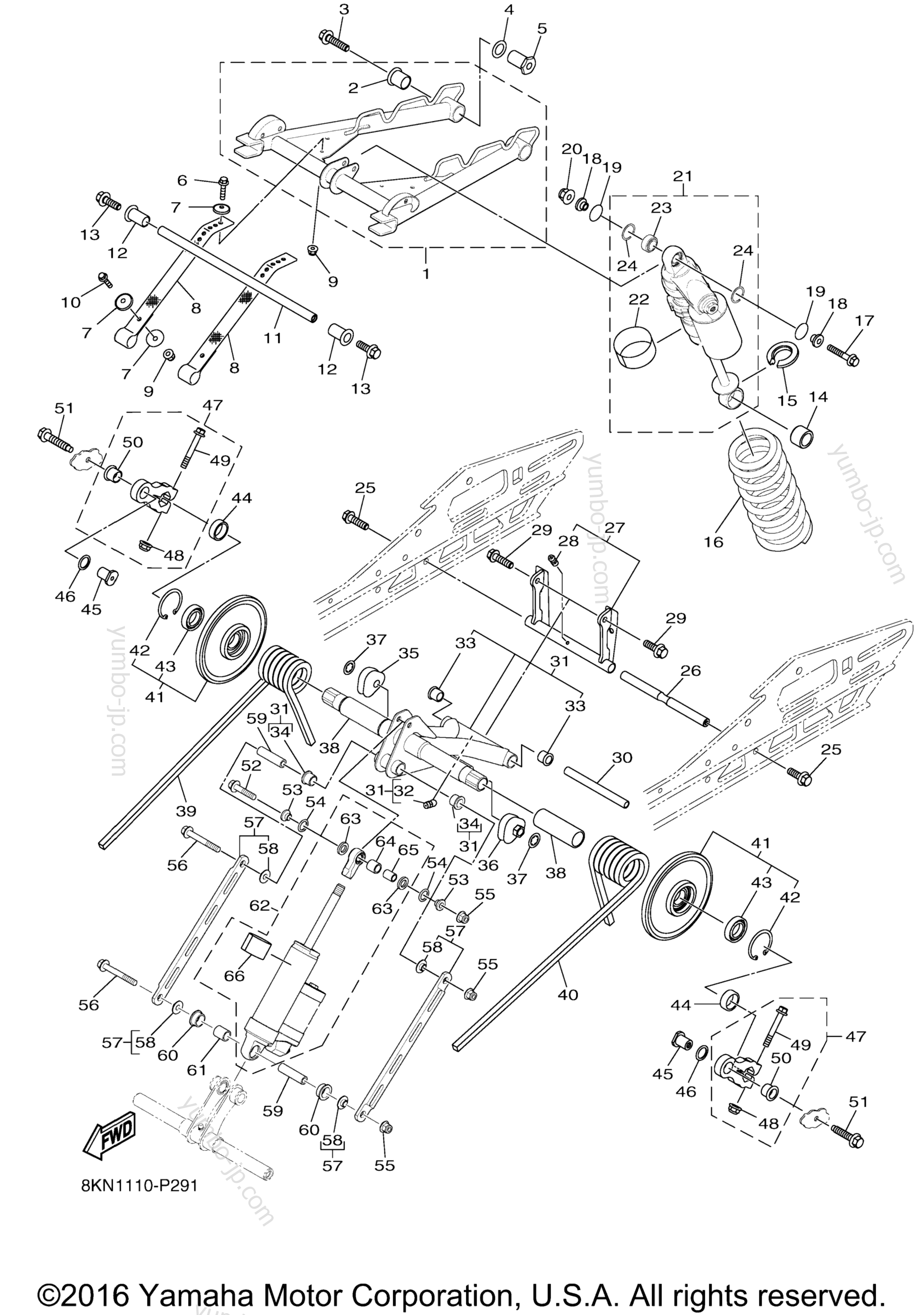 Track Suspension 2 для снегоходов YAMAHA SRVIPER R TX LE (SR10RLFO) 2015 г.