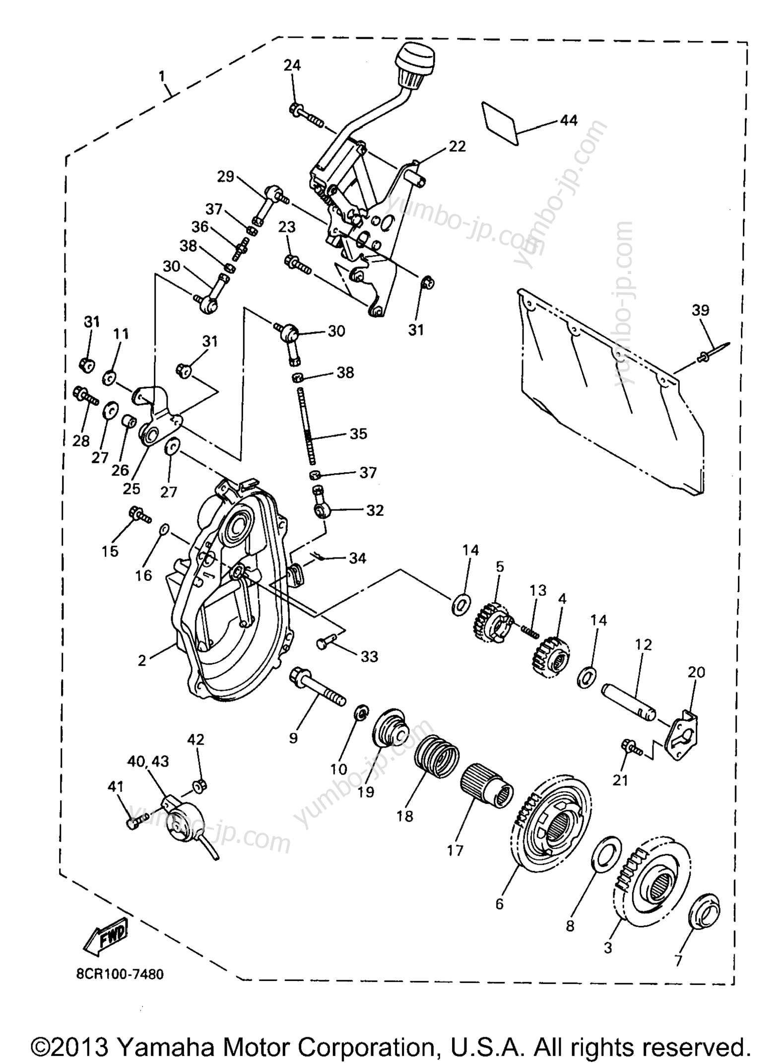 Alternate Reverse Gear Kit for snowmobiles YAMAHA VMAX 500 XTC (VX500XTCA) 1997 year