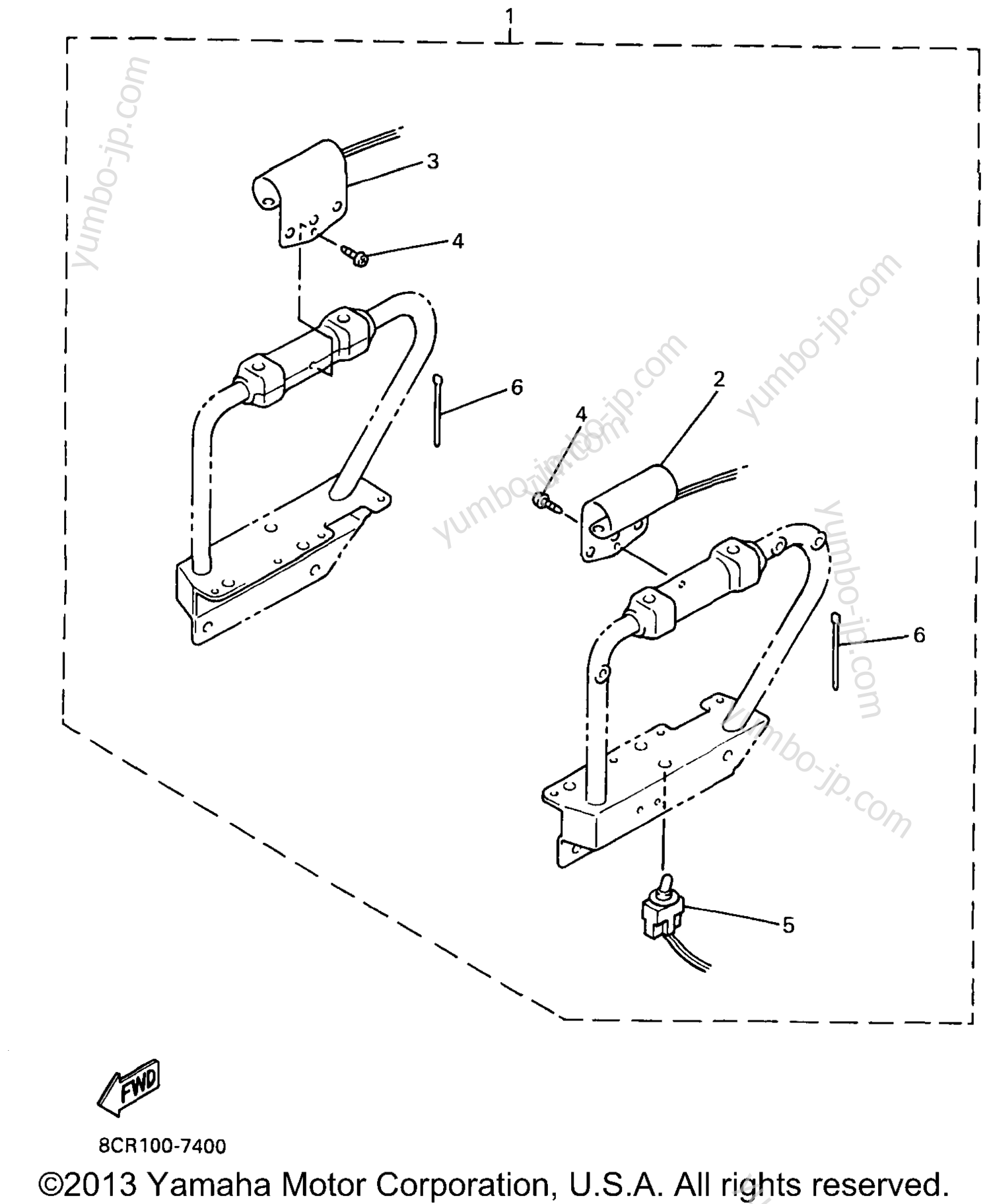 Alternate Grip Warmer Set for snowmobiles YAMAHA VMAX 700 XTCP (PLASTIC SKI, 1.5"TRACK) (VX700XTCPB) 1998 year
