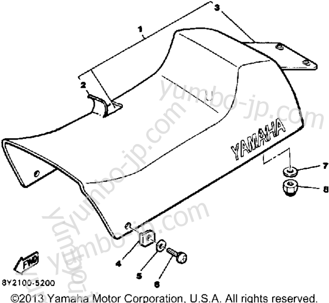 SEAT for snowmobiles YAMAHA ENTICER 340 (ET340K) 1986 year