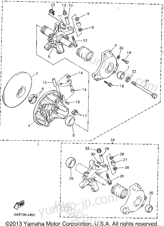 Clutch Kit (Alternate) for snowmobiles YAMAHA VMAX 500 (VX500U) 1994 year