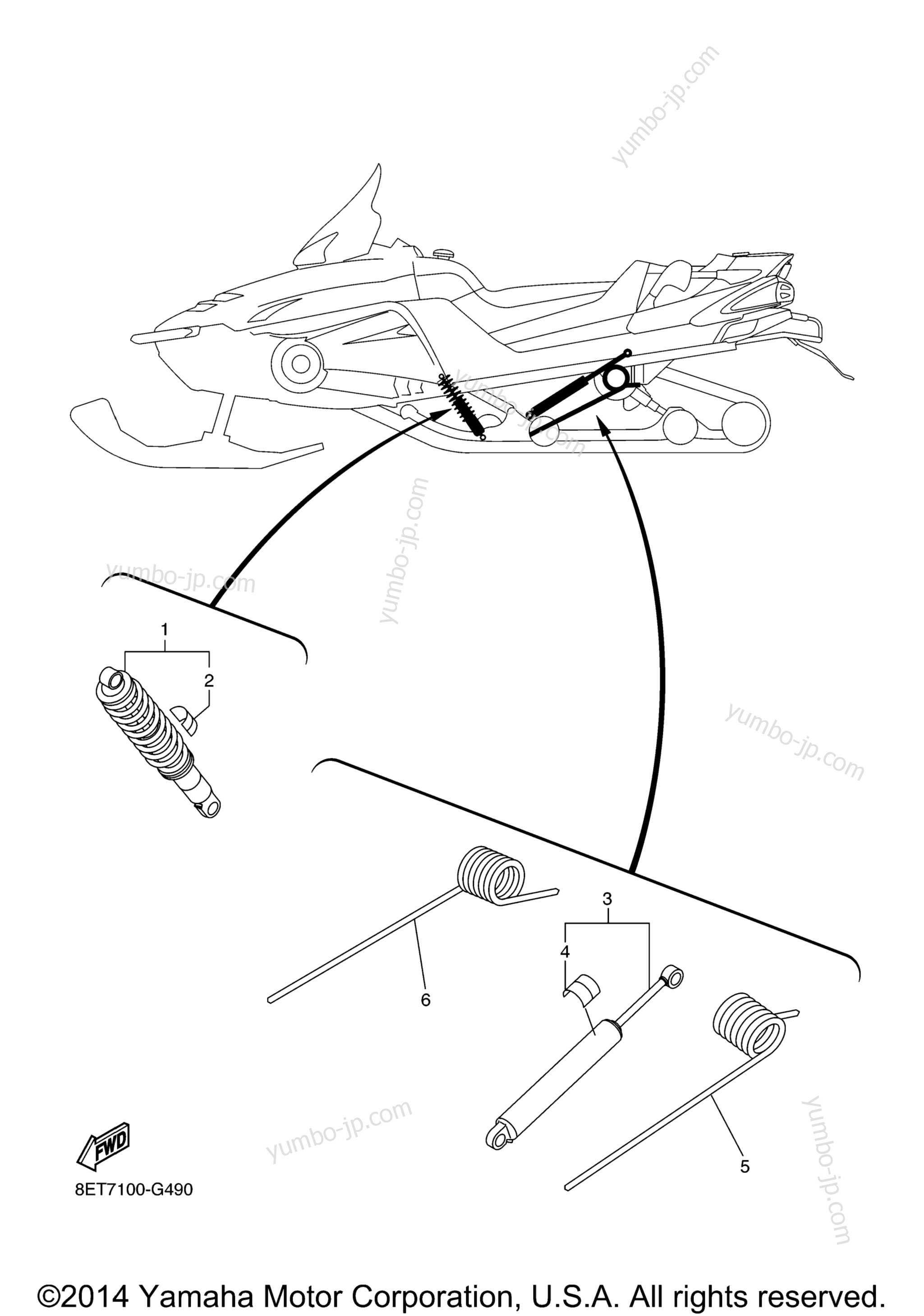 Alternate Rear Suspension для снегоходов YAMAHA RS VENTURE (RST90FS) 2015 г.