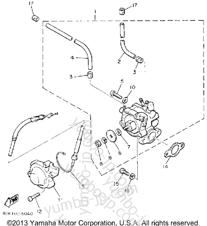 OIL PUMP for snowmobiles YAMAHA PHAZER II ST (PZ480STT) 1993 year