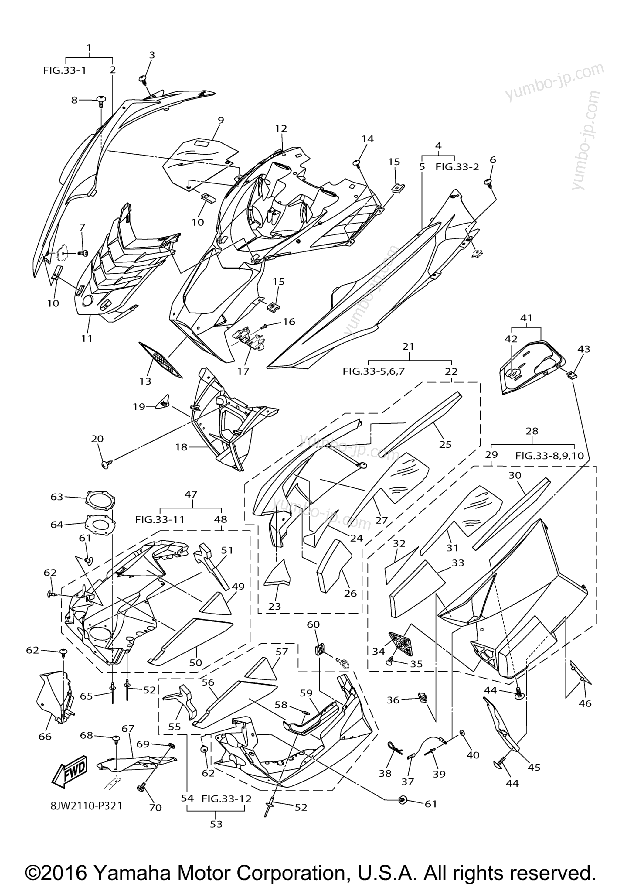 SHROUD for snowmobiles YAMAHA SRVIPER R TX LE (SR10RLFO) 2015 year