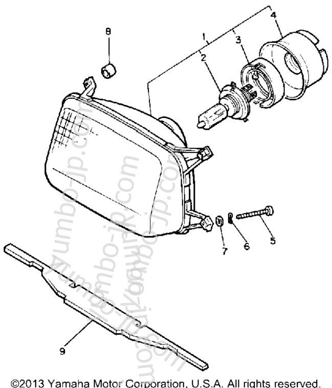 HEADLIGHT for snowmobiles YAMAHA PHAZER (PZ480M) 1988 year