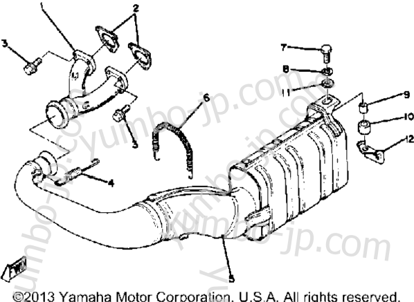 Exhaust Et340tf - Tg for snowmobiles YAMAHA ET340TF 1982 year